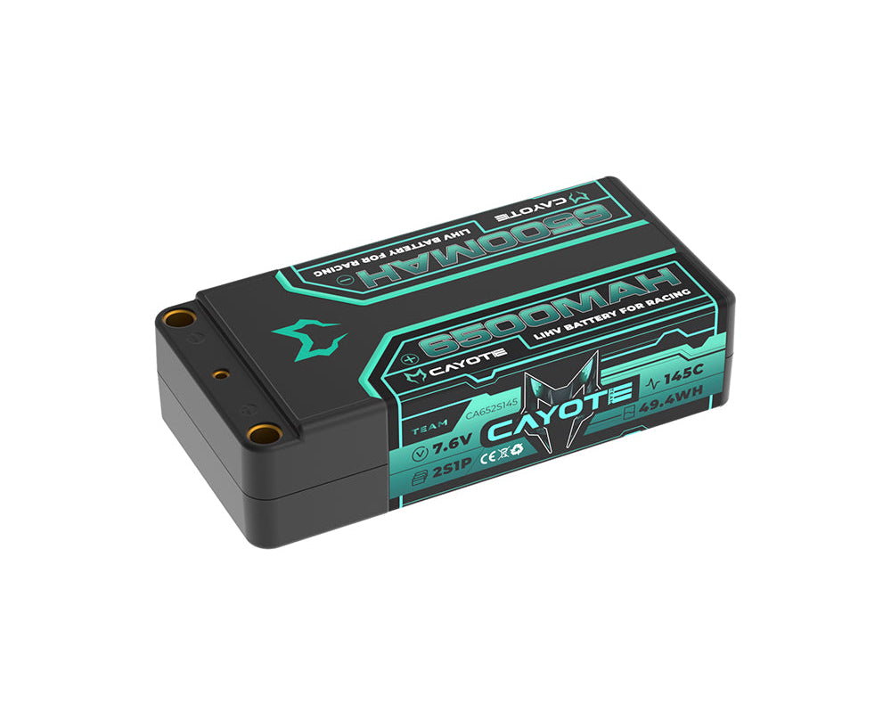 Racing Shorty 6500mAh 7.6V 2S 145C HV LiPo (5mm, 228g)
