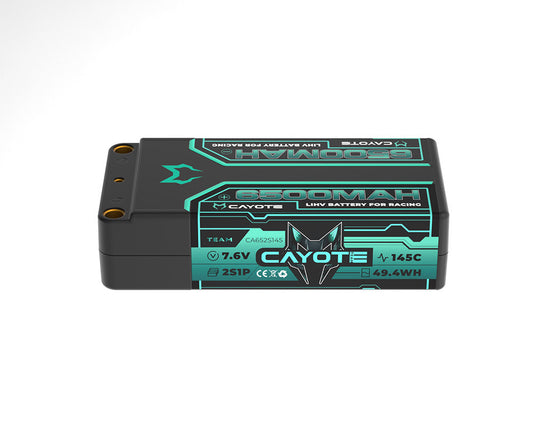 Racing Shorty 6500mAh 7.6V 2S 145C HV LiPo (5mm, 228g)