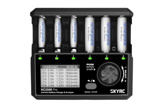 SkyRC NC2500 Pro for AA/AAA NimH/NiCd Battery Charger & Analyzer