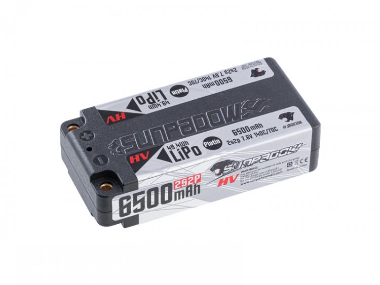 Platin HV Shorty 6500mAh 7.6V 2S 140/70C LiPo (5mm, 173g)