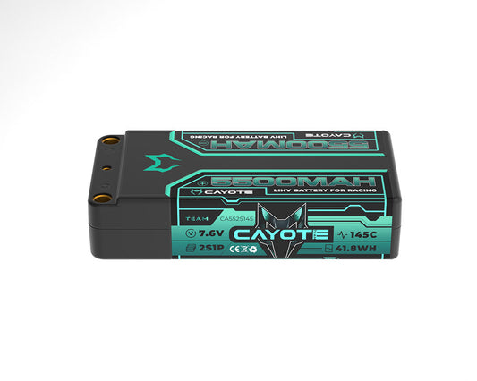 Racing Shorty 5500mAh 7.6V 2S 145C HV LiPo (5mm, 203g)