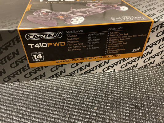 Carten RC T410 FWD 1/10 New Combi Pack with PowerHD