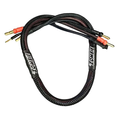 4mm, 4/5mm Tube Plug 2S-Balance 600mm 12Awg Charging Cable (Full Black)