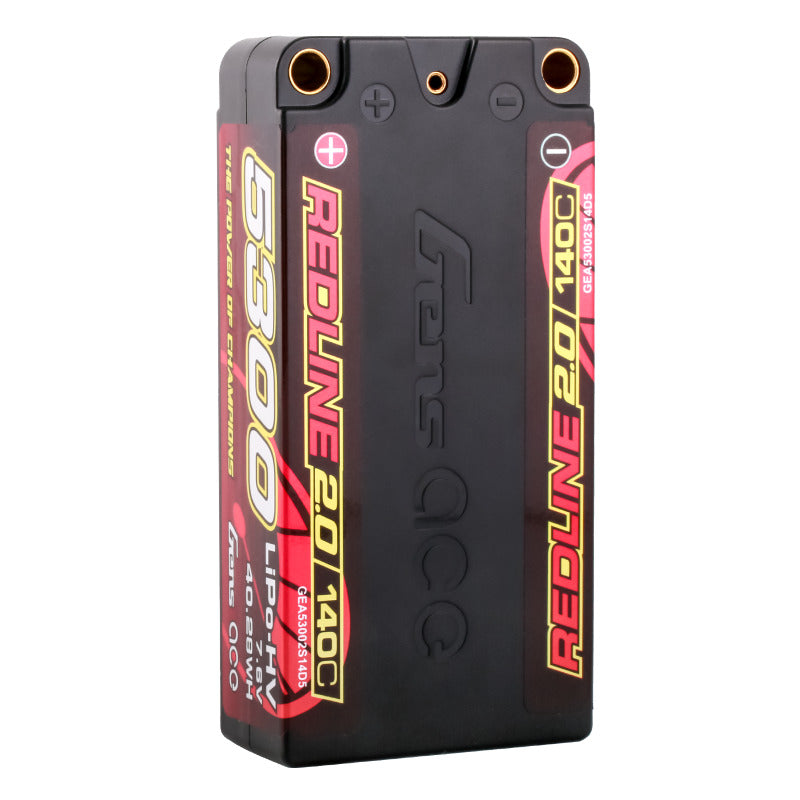 Redline 2.0 Series Shorty 5300mAh 7.6V 2S 140C HV LiPo (5mm, 199g)