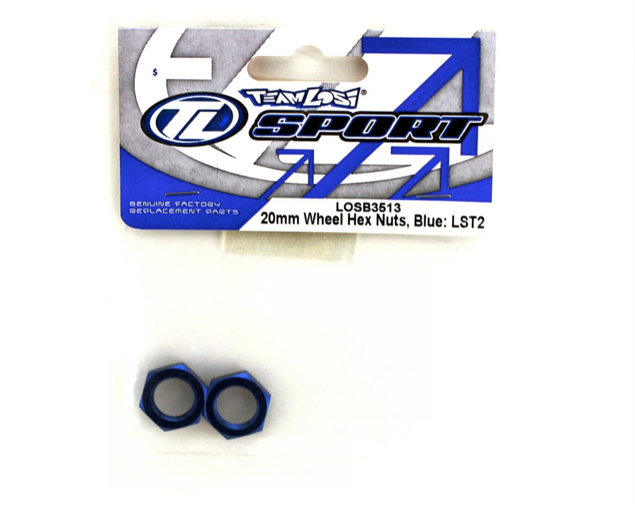 20 mm Wheel Hex Nuts (Blue) (2)