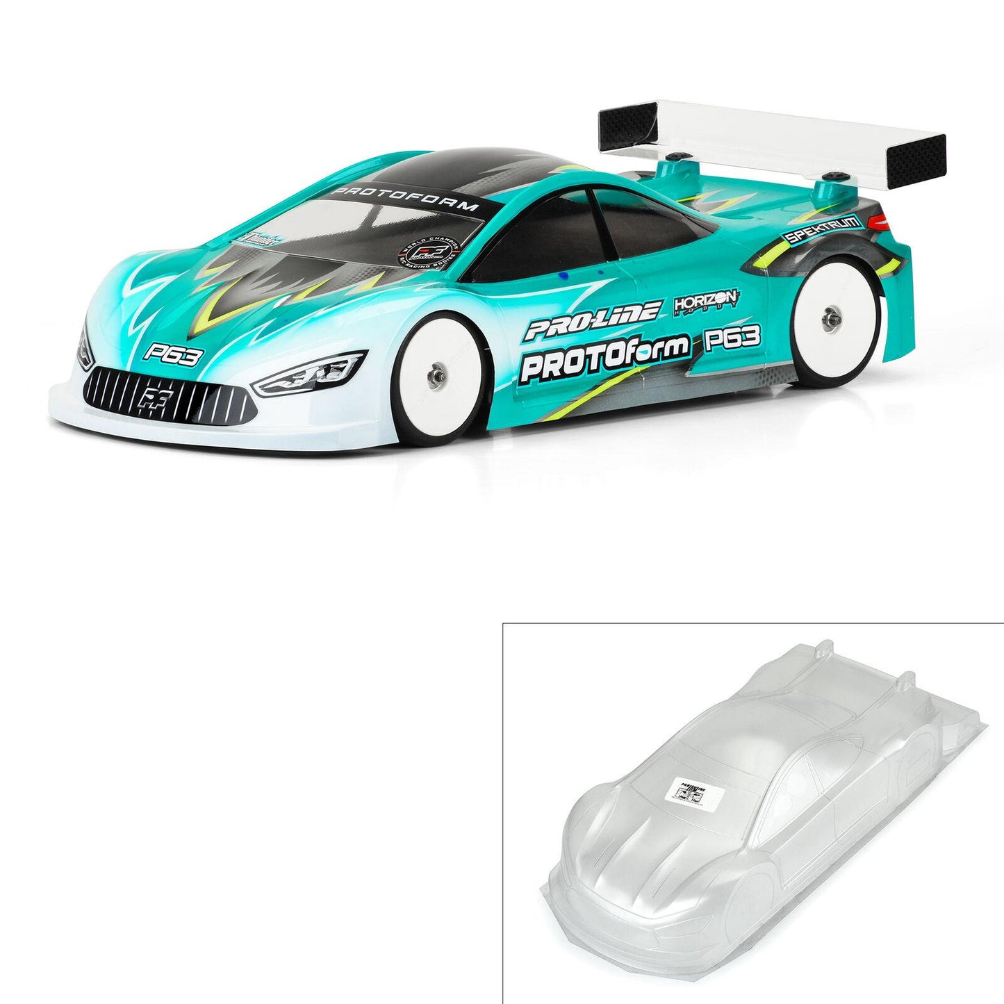 Protoform 1/10 P63 Light Wght (0.5mm) Clr Bdy for 190mm TC