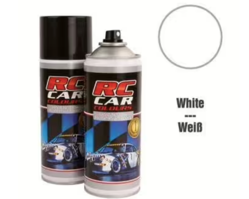 RC Car Colours Lexan Spray 150ml - White