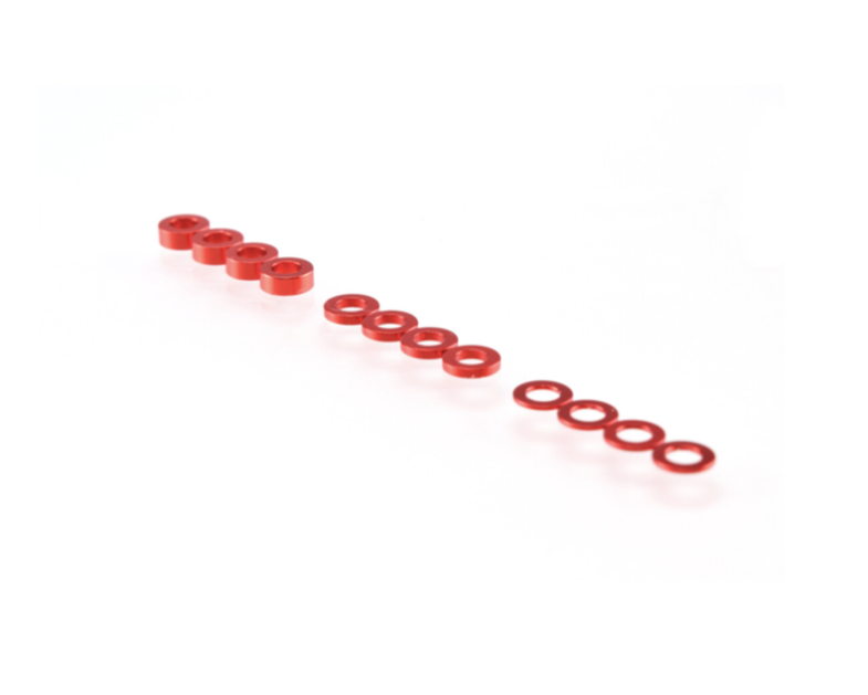 3mm Washer Set Red (0.5mm/1.0mm/2.0mm)
