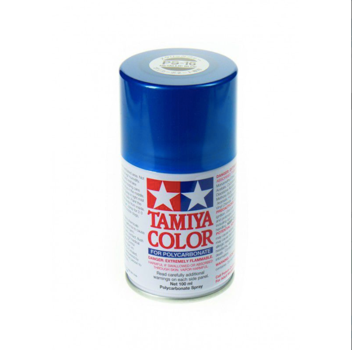 Spray Paint Can - PS-16 Metallic Blue for Polycarbonate Bodies (100ml)