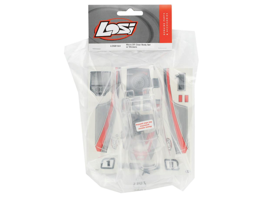 Team Losi Body Set w/Stickers (Clear)