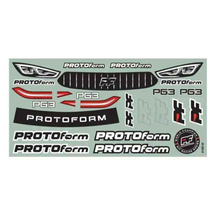 P63 Light Wght (0.65mm) 1/10 Clr Bdy for 190mm TC