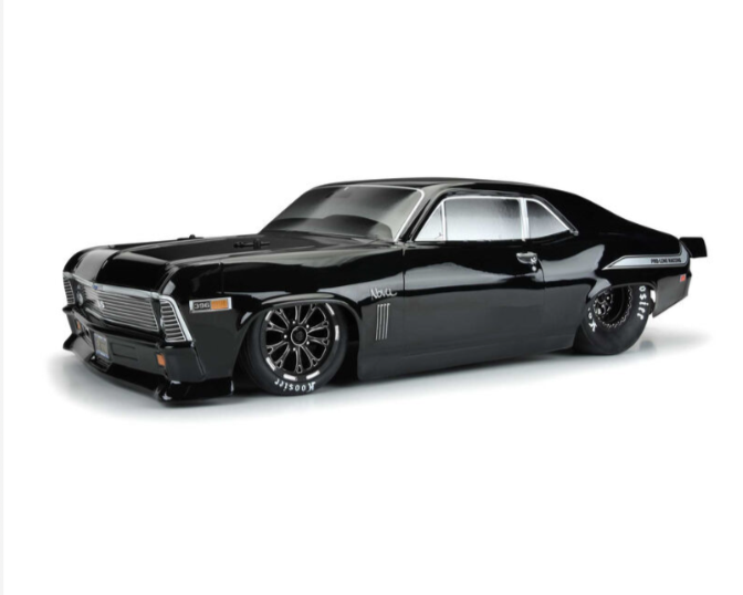 1/10 1969 Chevrolet Nova Tough-Color Black Drag Body