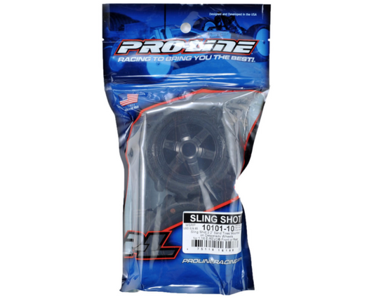 Sling Shot 1/16 Fr/Rr 2.2" Sand Tires Mounted 12mm Blk Desperado (2)