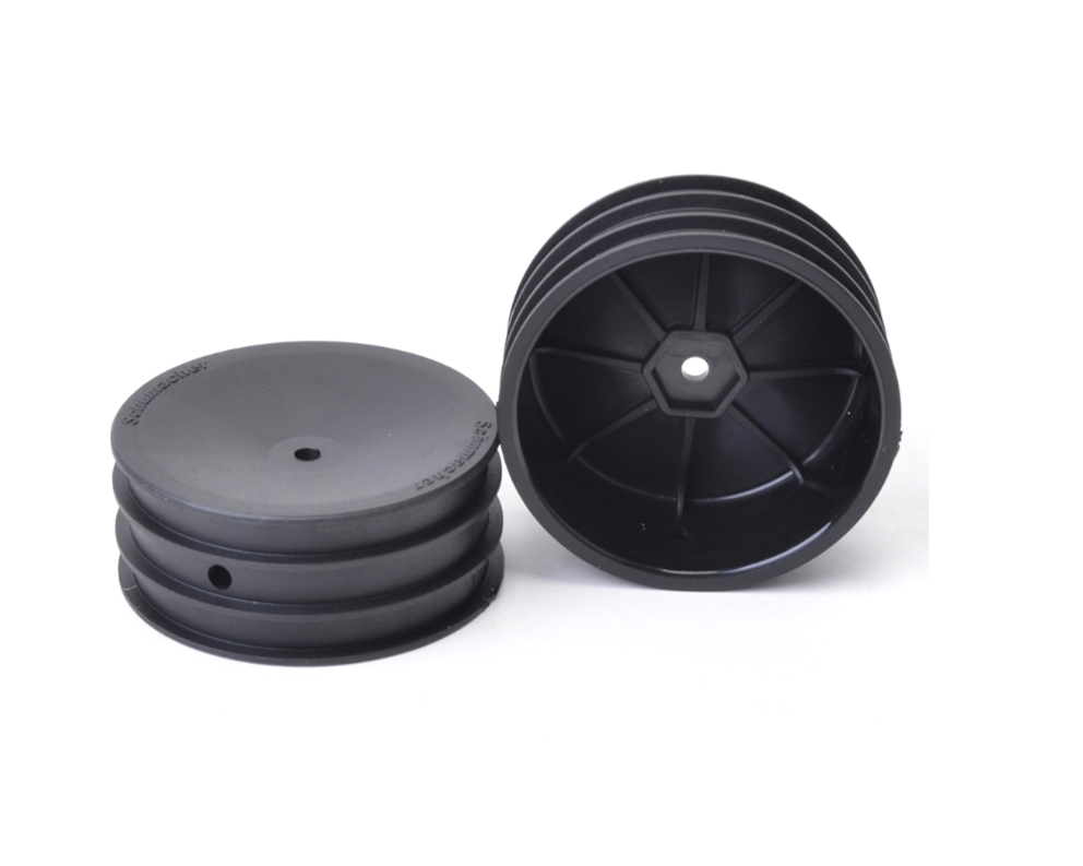 Wheel; Hex Front - Black - 2wd (2)