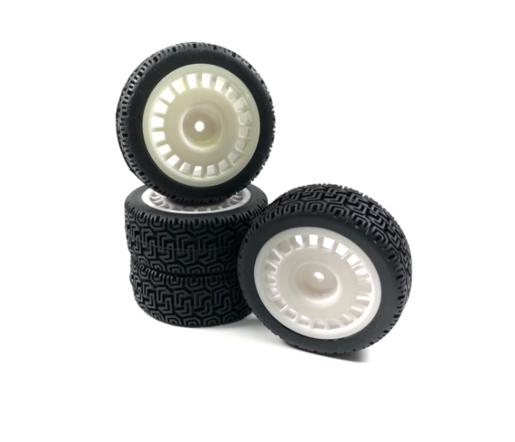 Wheel Set "Rally Winded Design" white 1/10 (4pcs)