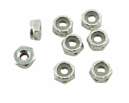 10-32 Nylon Locking Nuts (Nylon & Steel)