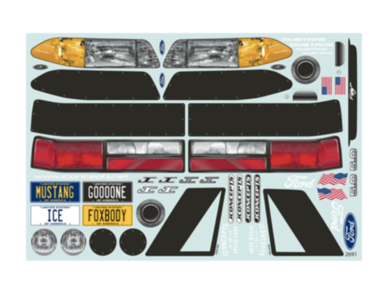 Ford Mustang "91 Fox body (10.75" width & 13" wheelbase)
