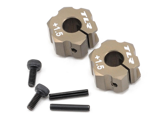 12mm Aluminum Rear Hex Set (+1.5mm Width) (TLR 22)