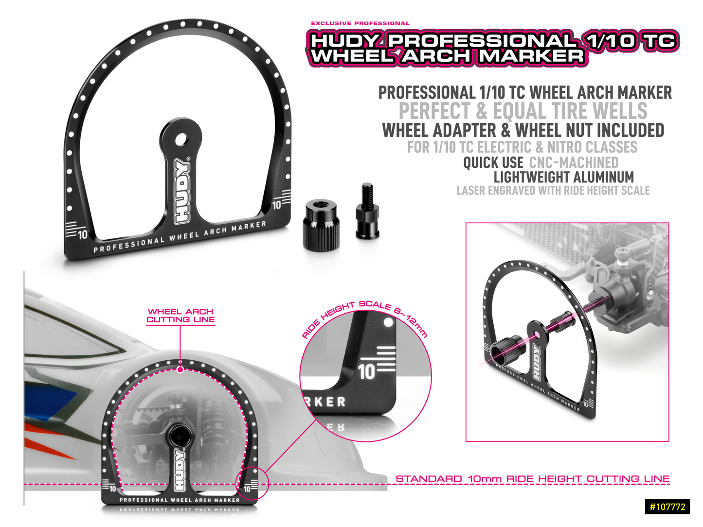 Professional 1/10 TC Wheel Arch Marker