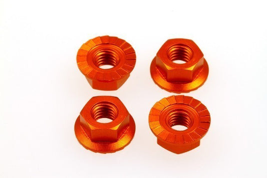 4mm Alloy Serrated Wheel Nut (Orange·4pcs)
