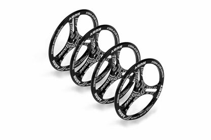 Alu Set-up Wheel for 1/10 Touring Rubber Tires (4)