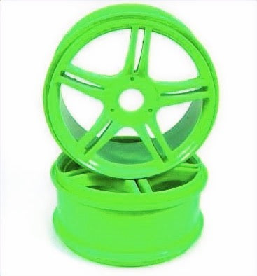 5 Spoke Wheel1/8 Buggy, Green (2)