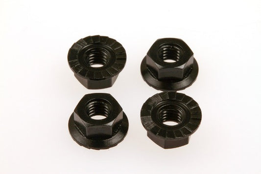 4mm Alloy Serrated Wheel Nut (Black·4pcs)