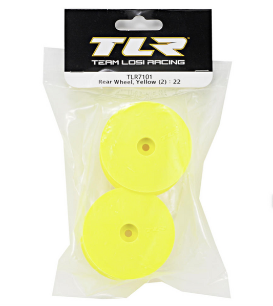 TLR. Rear Wheel, Yellow (2): 22