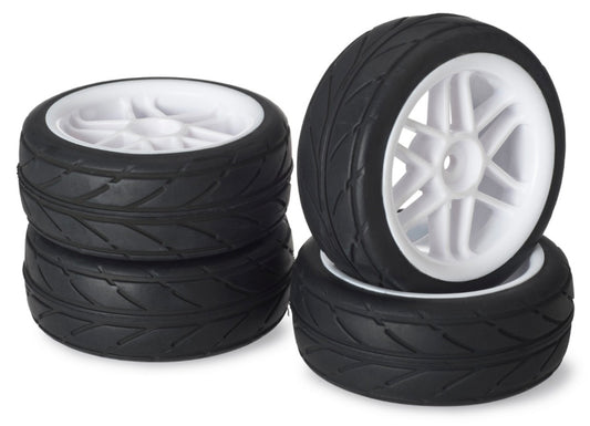 Wheel Set Onroad "6 Spoke / Profile" white 1/10 (4 pcs)