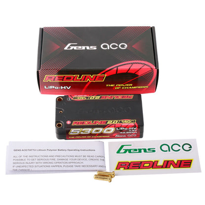Redline 2.0 Series Shorty 5300mAh 7.6V 2S 140C HV LiPo (5mm, 199g)