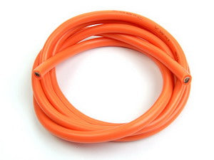 10GA SILICONE WIRE (ORANGE 1 METER)