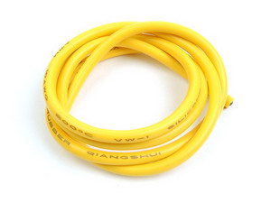 10GA SILICONE WIRE (YELLOW 1 METER)