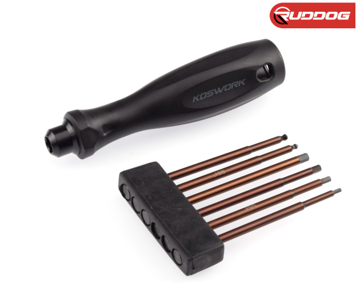 1/4" Drive Hex Wrench Set (1.5, 2.0, 2.5mm, 3.0mm Hex & 2.0, 2.5mm Ball Wrench)