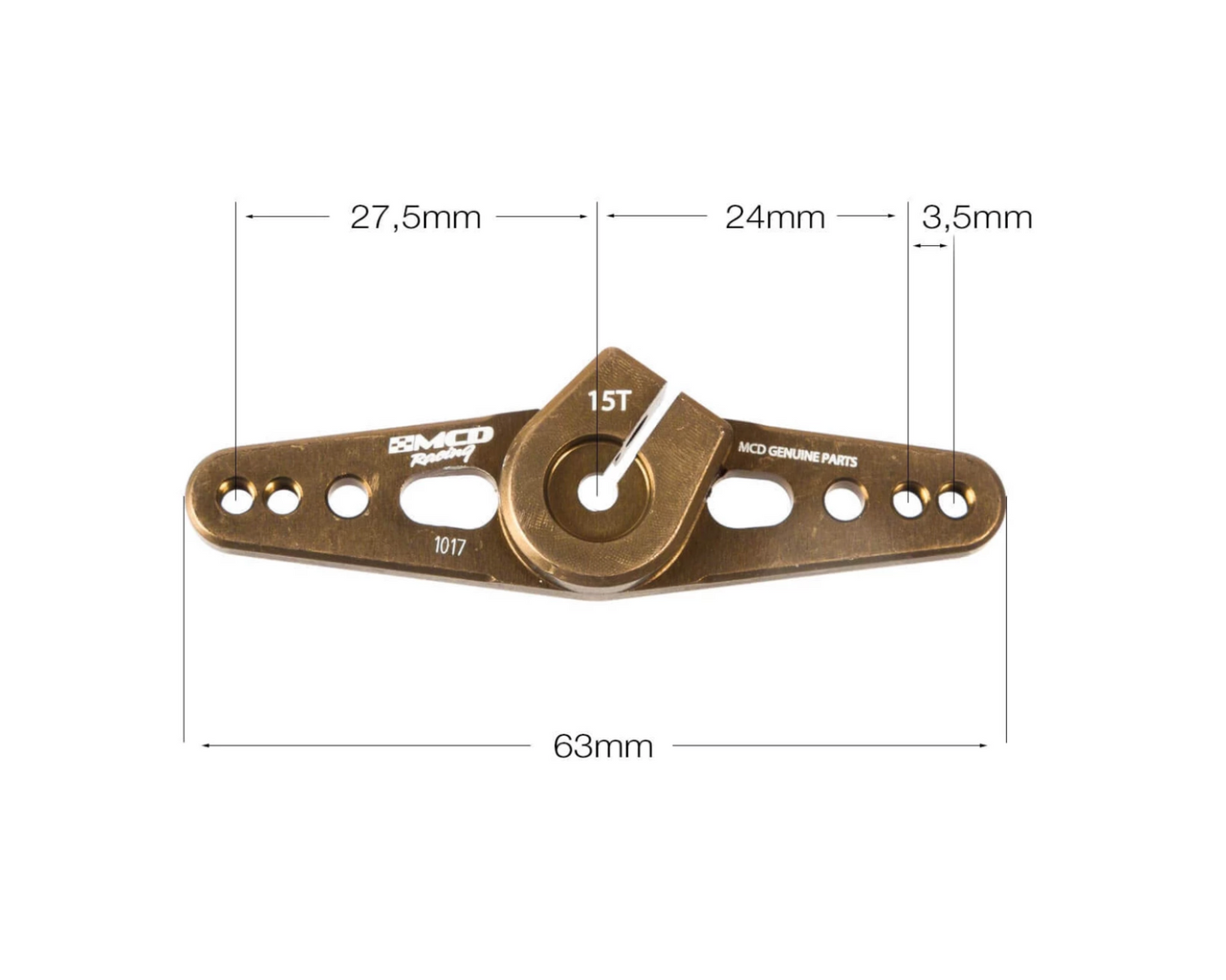 Double Side Servo Arm 15 Teeth Rhino / Hitec / Large scale Servo