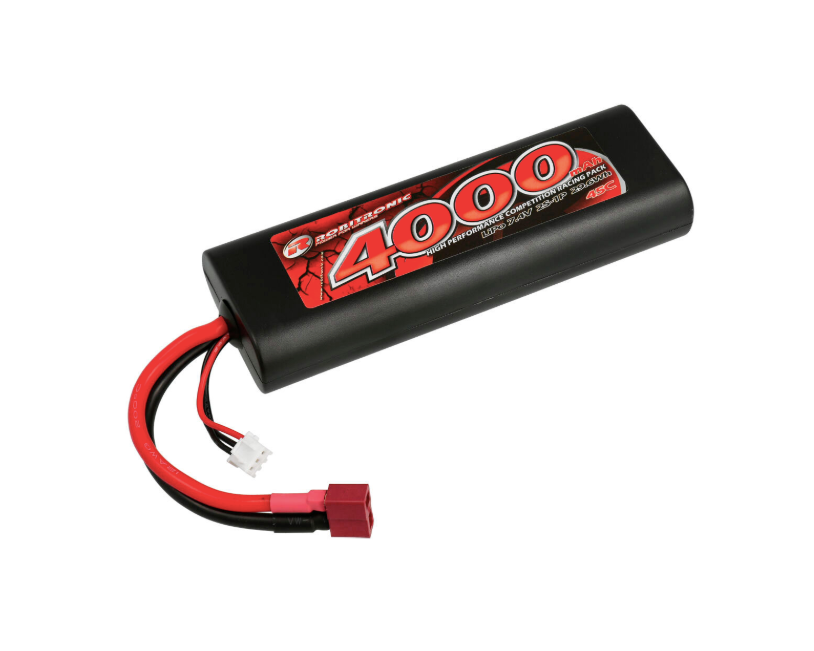 LiPo Battery 7.4v 4000mAh 2S 45C Stick Pack T-Plug
