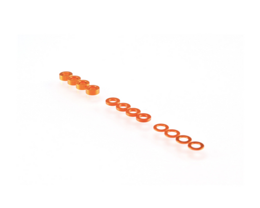 3mm Washer Set Orange (0.5mm/1.0mm/2.0mm)