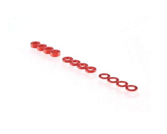 3mm Washer Set Red (0.5mm/1.0mm/2.0mm)