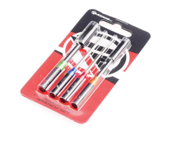 Metric Hex and Nut 1/4" Power Tool Wrench Set (1.5 | 2.0 | 5.5 | 7.0mm)