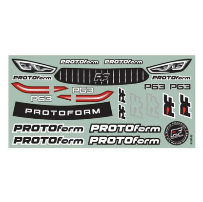 P63 Light Wght (0.65mm) 1/10 Clr Bdy for 190mm TC