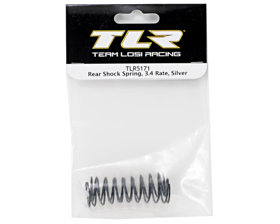 Rear Shock Spring Set (3.4 Rate/Silver) (TLR 22)