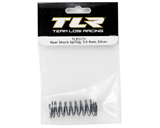 Rear Shock Spring Set (3.4 Rate/Silver) (TLR 22)