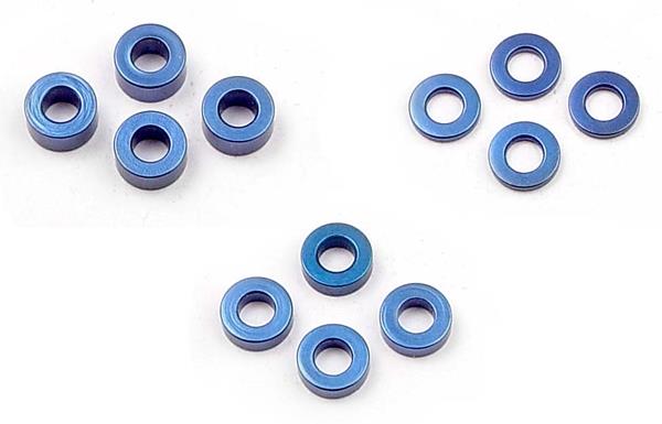 Set of Alu Shims (1.0mm, 2.0mm, 3.0mm) – Blue