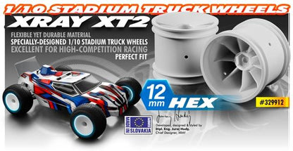 Stadium Truck 1/10 Wheel Aerodisk with 12mm Hex - White (2)